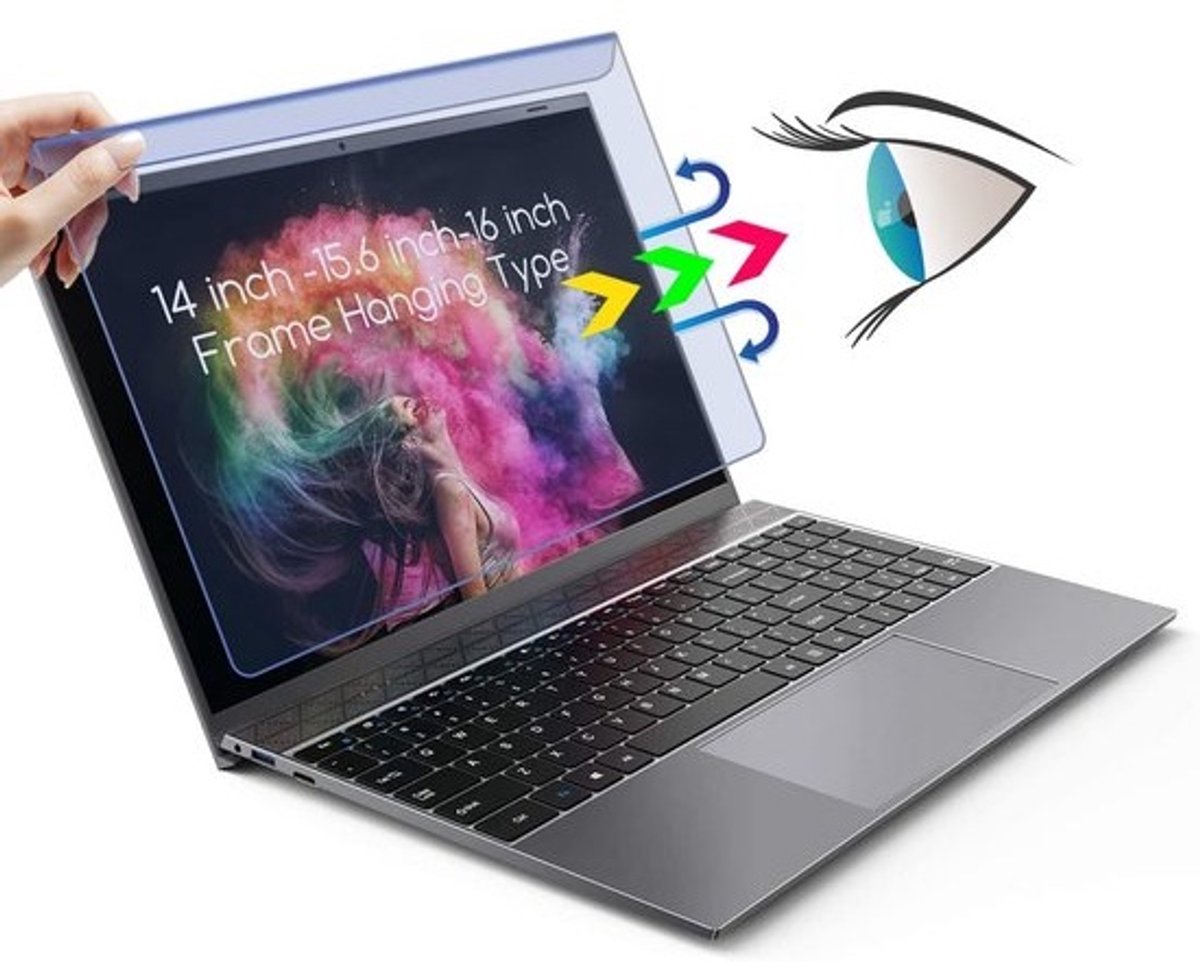 15.6 Inch Anti Blauw Licht Screenprotector voor Laptop Monitor | UV-Filter en Oogbescherming