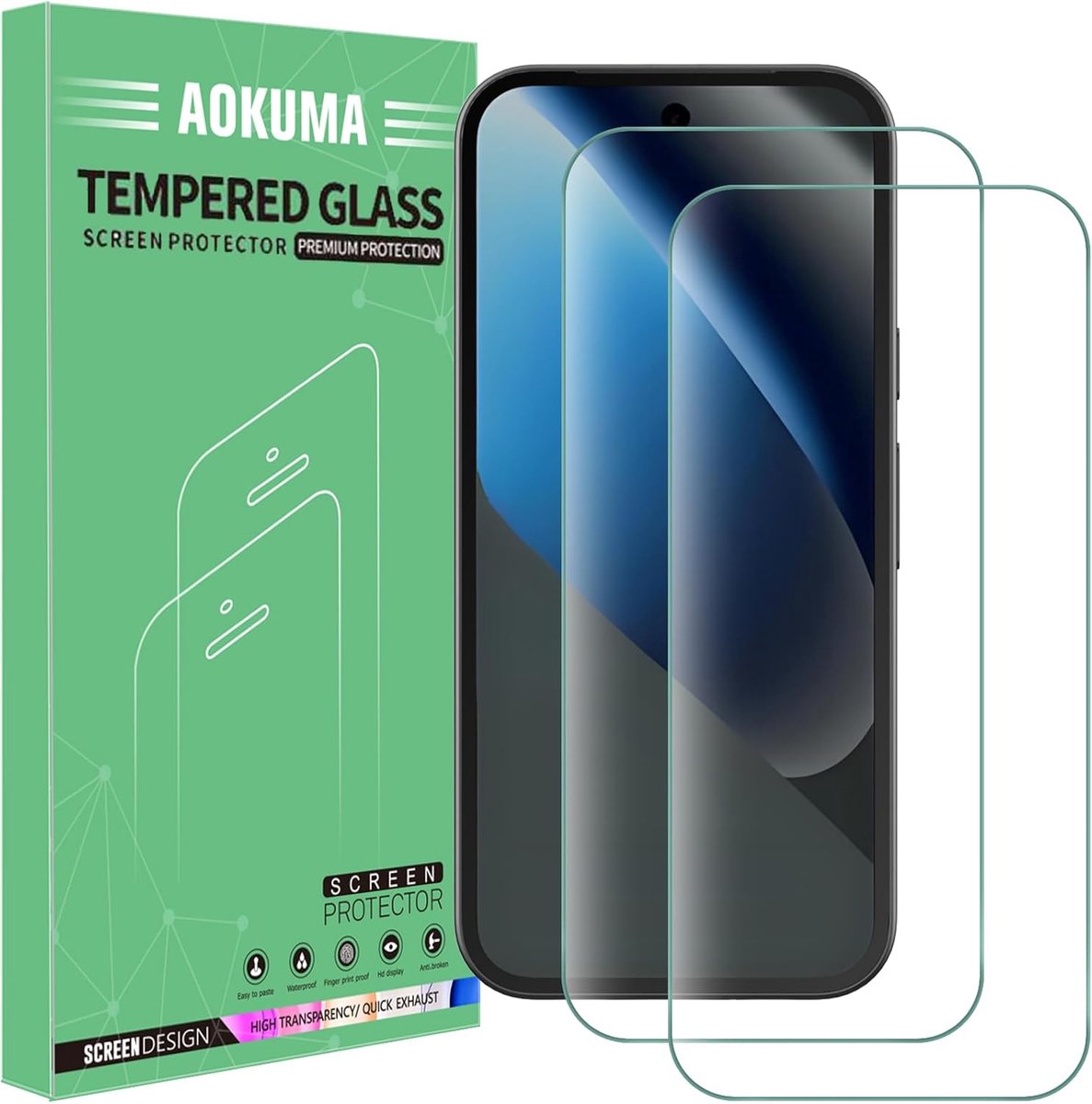 Beschermfolie voor Google Pixel 10A pantserglas, compatibel met Google Pixel 10A beschermfolie, premium glasfolie met hardheid 9H, krasbestendig, splinterbestendig, anti-luchtbellen