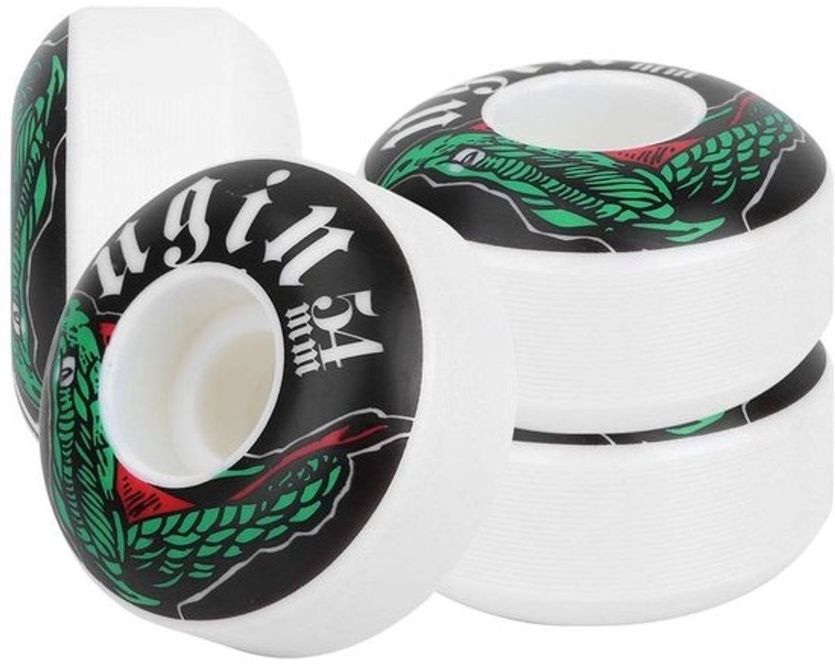 Dailygoody Skateboardwielen PU-Straatwielen Hoogwaardige Elastiteit 54x32MM Duurzaam en Glijdt Soepel Geschikt voor Ervaren Skaters 4 St