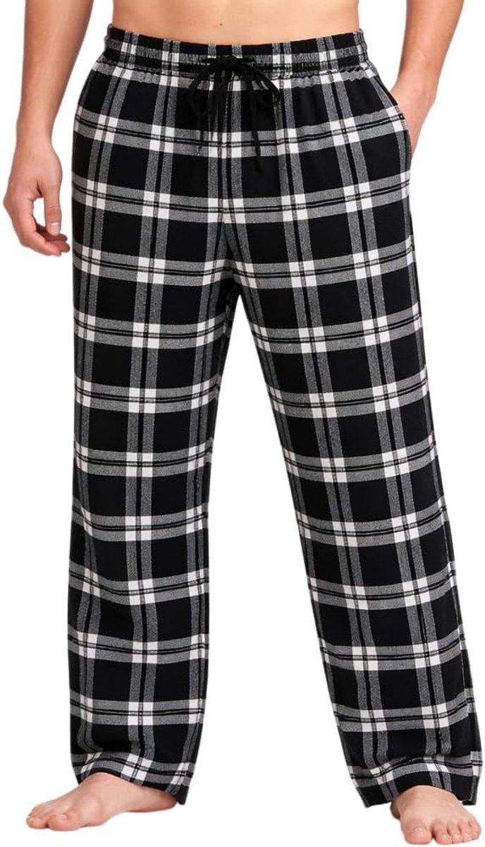 Flanellen Pyjamabroek 100% Katoen, Geruit, Zacht & Ademend, Met Trekkoord & Zakken Winter Slaapkleding
