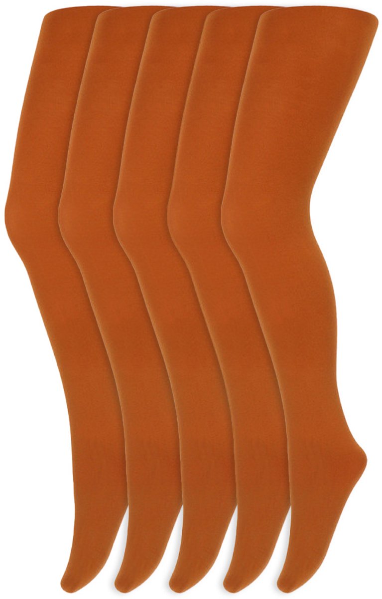 Meisjes Panty's | 100 Denier | Merk: Yellow Moon | Maat: 98 T/M 176 | Kleur: Licht Bruin | 5 Paar