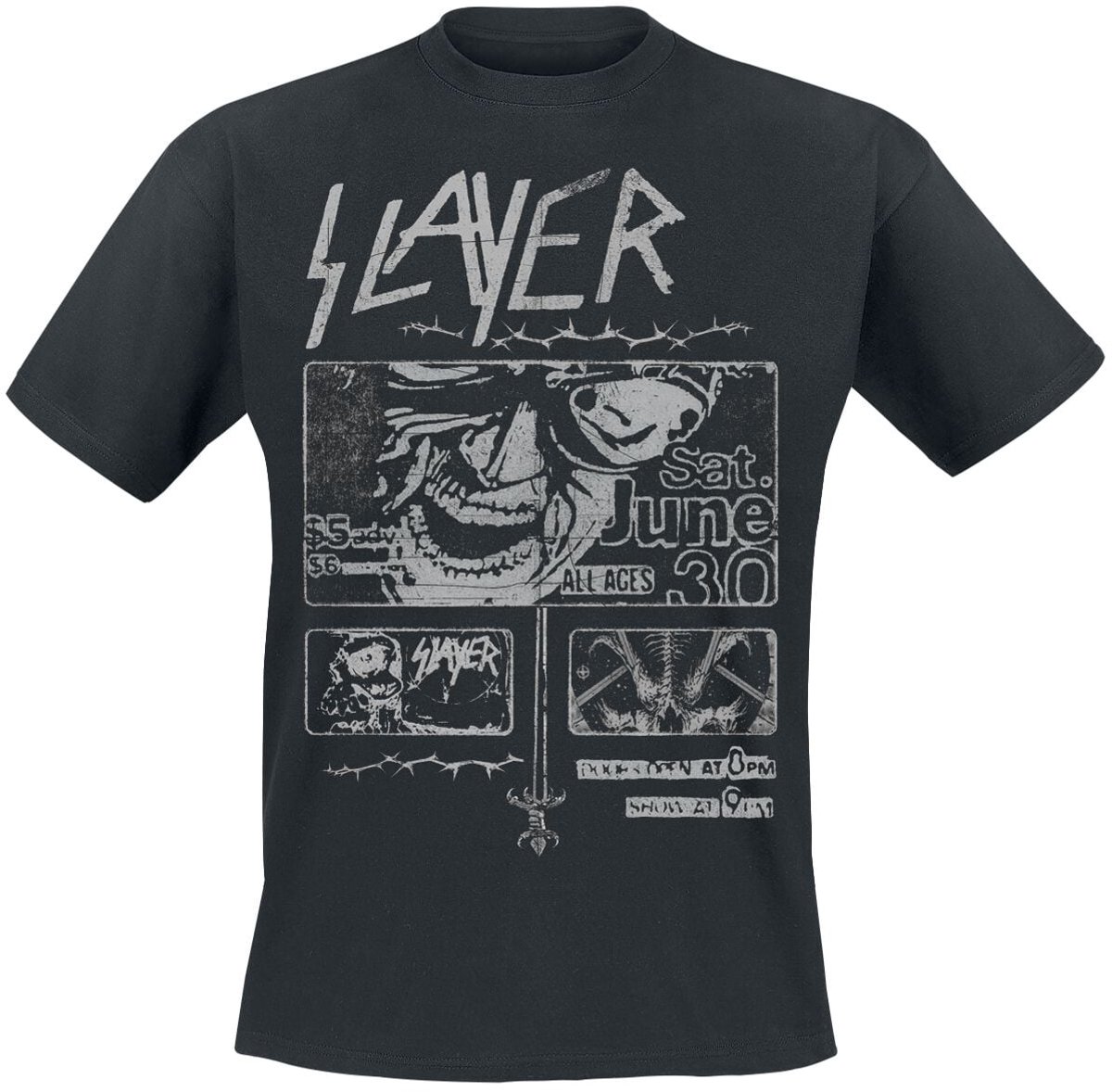 Slayer Flyers Collage Heren T-shirt - zwart - XL