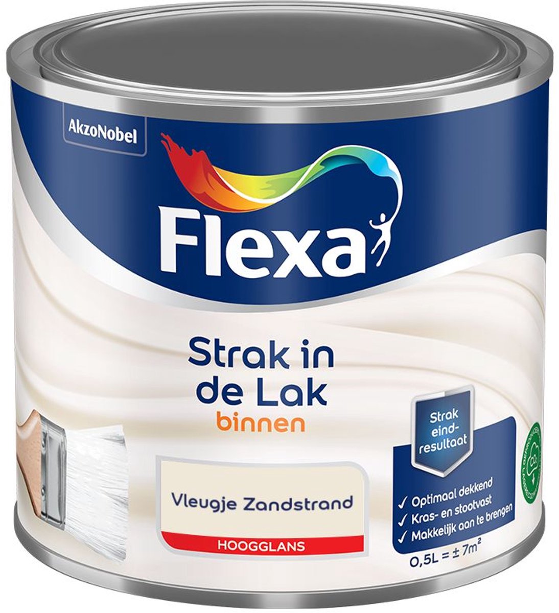 Flexa - Strak In De Lak Binnenlak Hoogglans - Vleugje Zandstrand - Mengverf - 500 Ml
