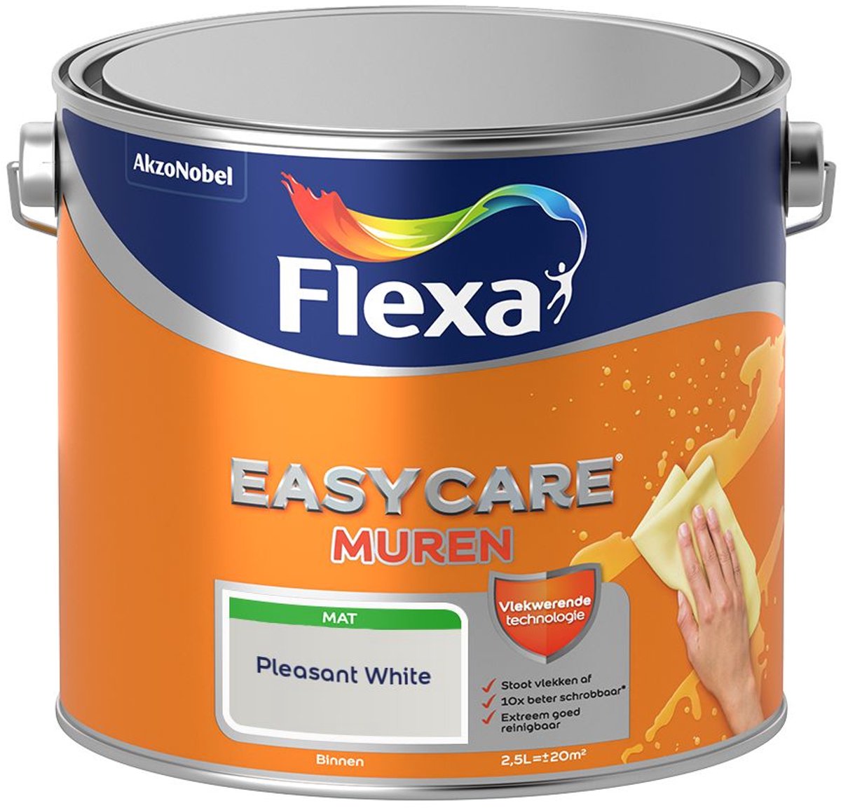 Flexa - Easycare Muren - Pleasant White - 2,5 L - Kleur Van Het Jaar 2027