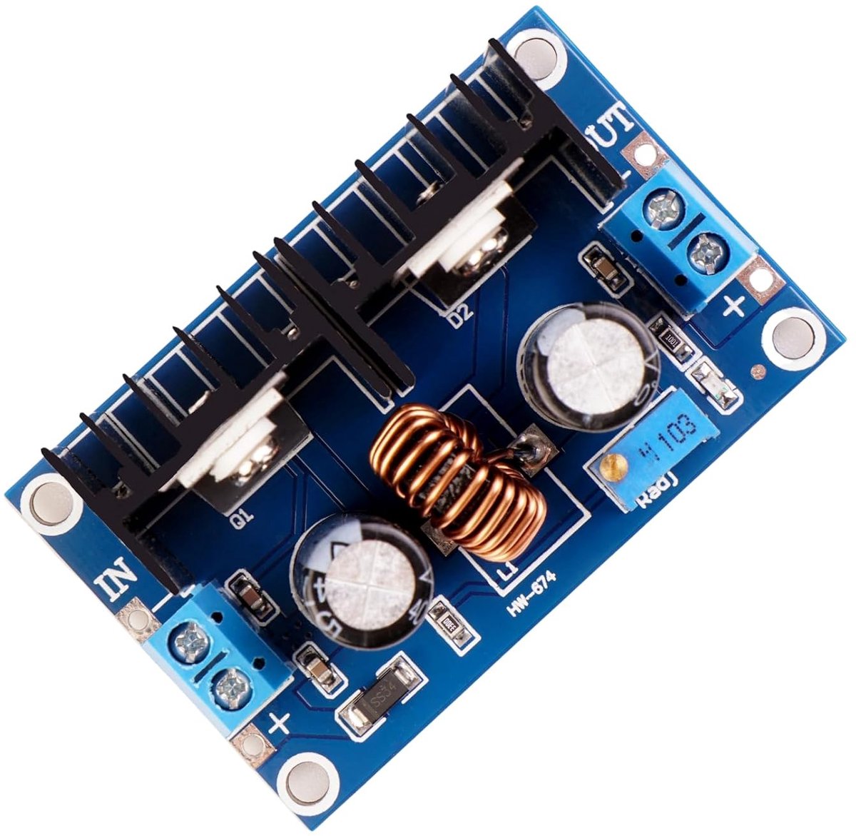 Step Down Buck Converter 5V 9V 12V 24V 8A Spanningsregelmodule voeding compatibel met Arduino LED-drivers Ventilatoren Motor Voedingsmodule