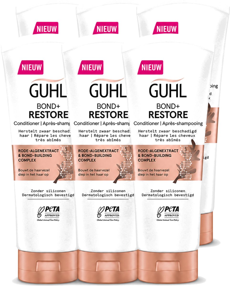 6 x Guhl - Conditioner - Bond+ Restore - 200 ml - Voordeelverpakking - 6 stuks