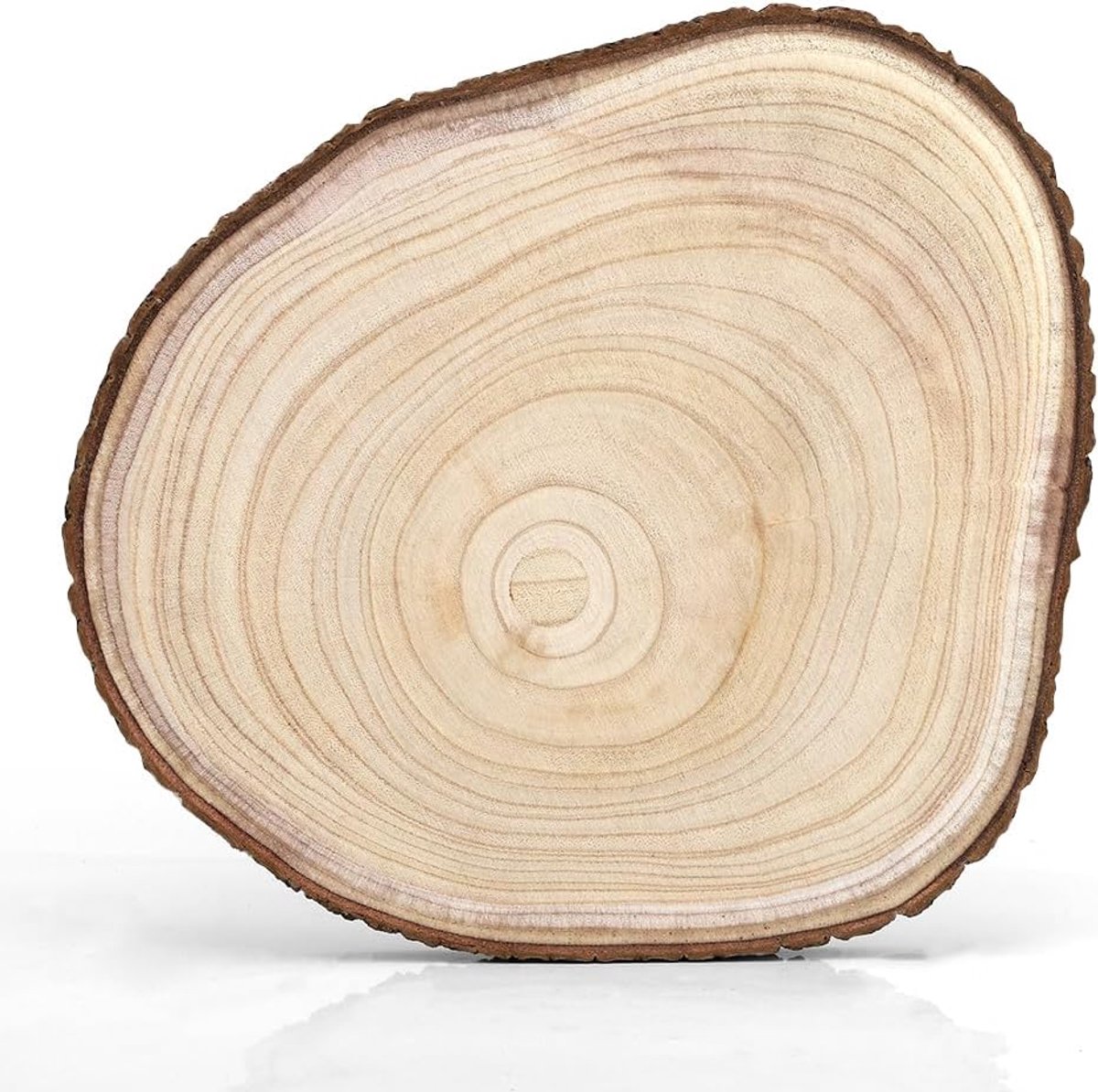 Houten schijven, 30-35 cm, dikte 2 cm, boomschijf, doe-het-zelf houten schijven, geschikt voor handgemaakte decoratie, gepolijste houten plaat, rond
