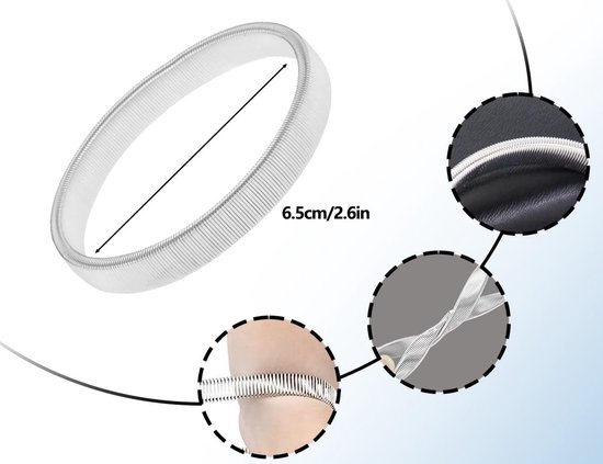 Set van 2 Zilveren Mouwhouders voor Dames - Elastische, Antislip Mouwsteunen voor Hemden en Blouses — afbeelding 5