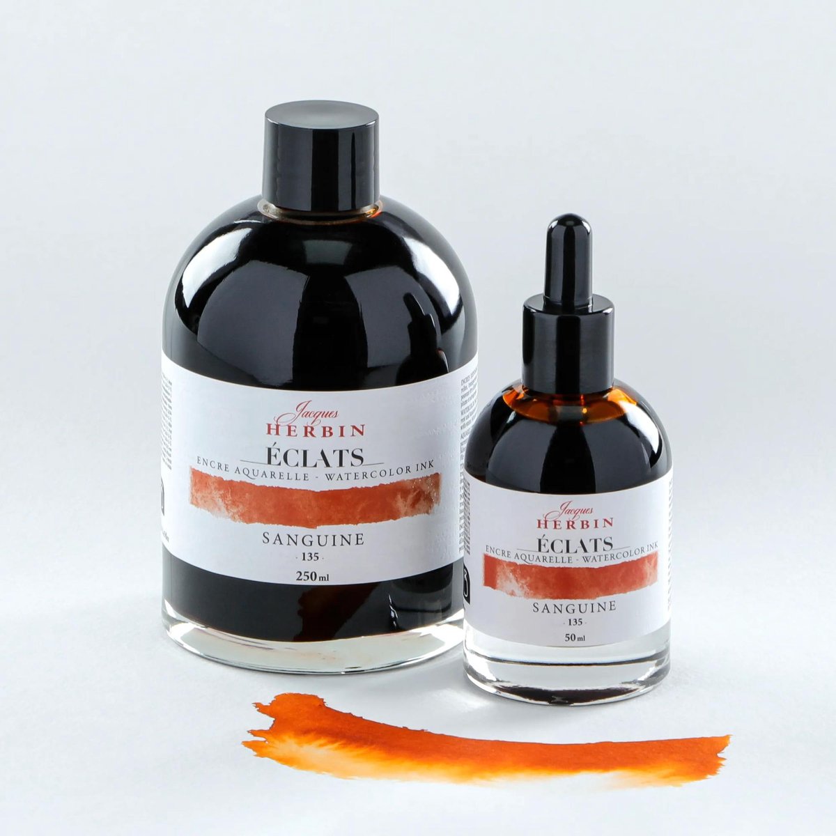Jacques Herbin Éclats – Aquarel Inkt – Vloeibare Aquarelverf – Sanguine Oranje – 135 – 50 ml