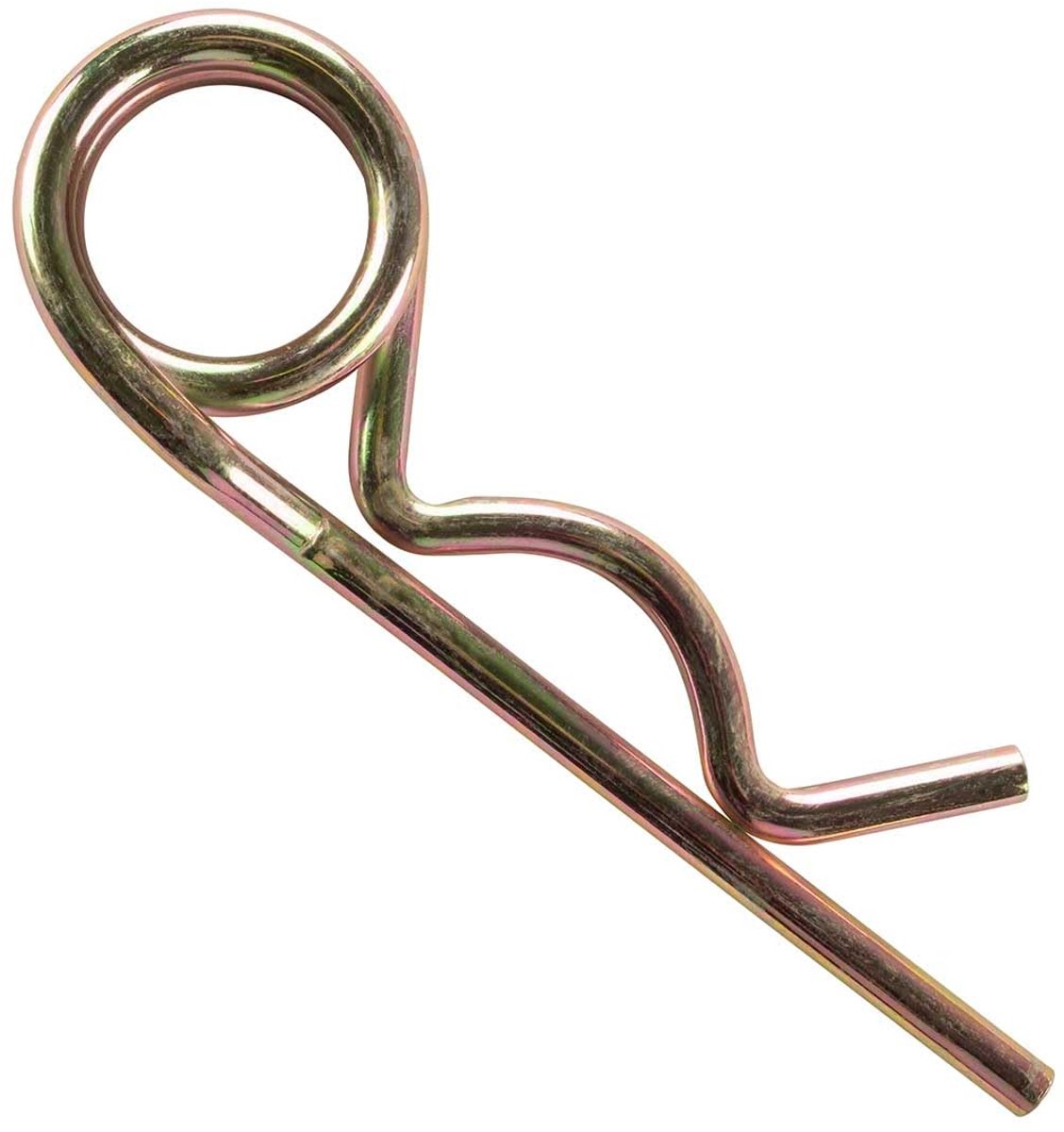 Set van 10 x veerpen | dubbel | Ø 4,5 mm | DIN 11024/5,0 | geel verzinkt | zekeringselement | machinebouw | voertuigbouw | lagerbeveiliging | onderdelen | voorkomen dat de assen verschuiven