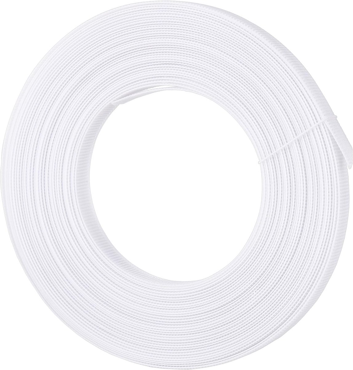 12 Yards 12mm Viskraam voor Naaiwerk, Lage Dichtheid Polyester Doorstikbare Korsetbanden voor Korsetten Bruidsjurk Bruid & Avondjurken Hoeden Handtassen DIY Handwerk (Wit)