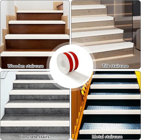 Traprandprofiel zelfklevend 500x9,5 cm antislip bescherming waterdicht L-vorm voor buiten en binnen — afbeelding 3