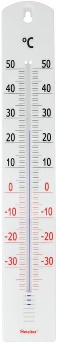 Extra grote binnen- en buitenthermometer met prismatisch glas