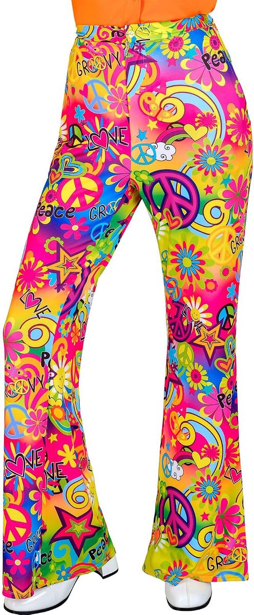 Party Fashion - jaren '60 broek voor dames, hippie, reggae, flower power, disco fever, slagmove