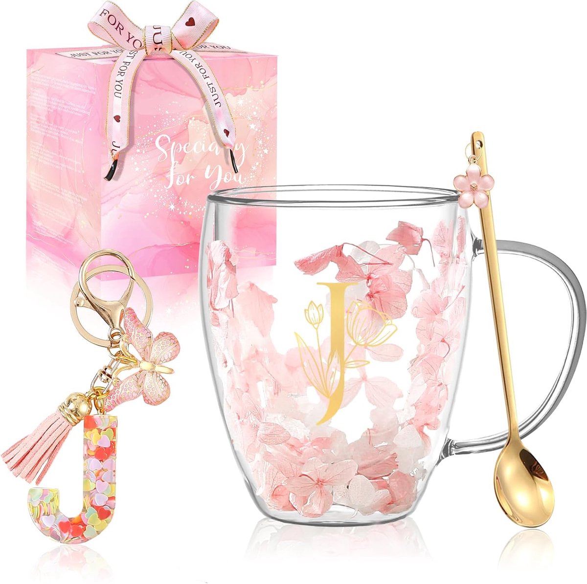 Cadeaus voor dames, koffiekopjes, voor haar, espressokopjes, gepersonaliseerde geschenken, bruiloft, vriendschap, betoverende dubbelwandige glazen mokken, kerstcadeaus