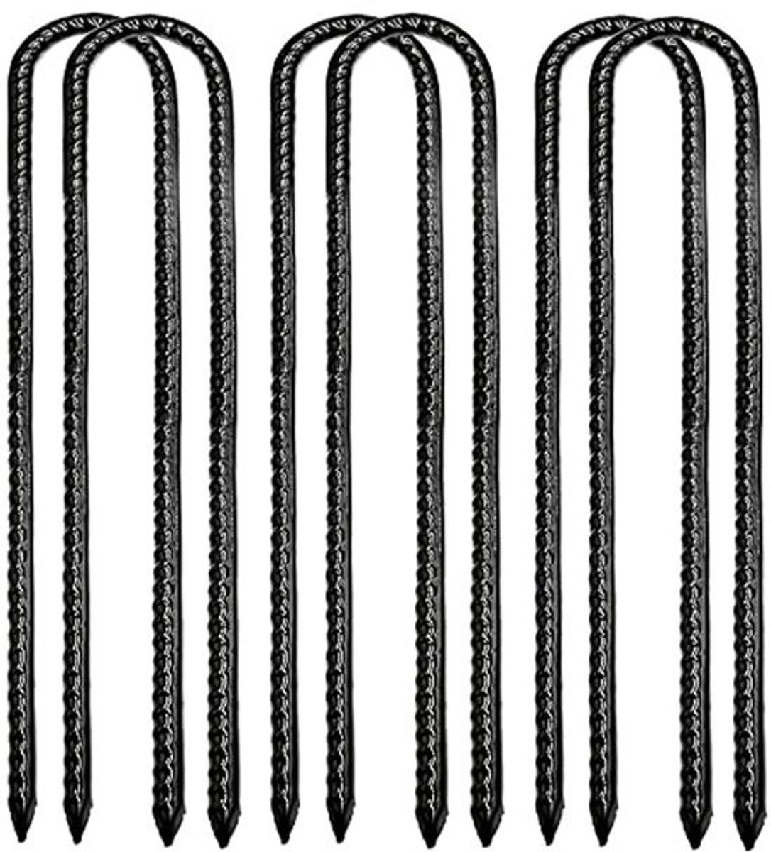 Grondankers voor Tenten en Tuin, U-Haringen, 30 cm, 6 Stuks
