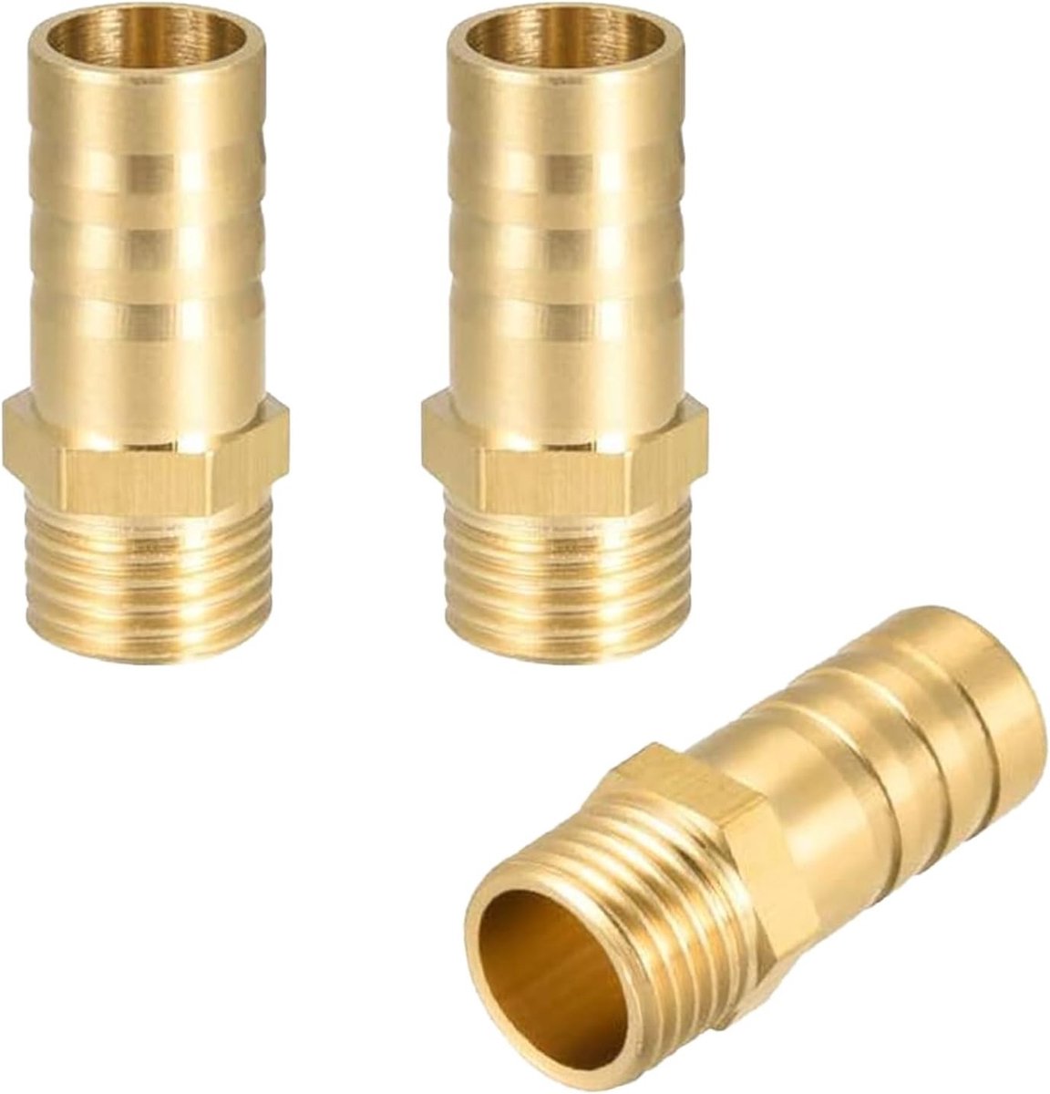 Adapter voor Messing Buis (12mm x G1/4 Draad) voor Slangen en Aansluitingen, Geschikt voor Water en Lucht