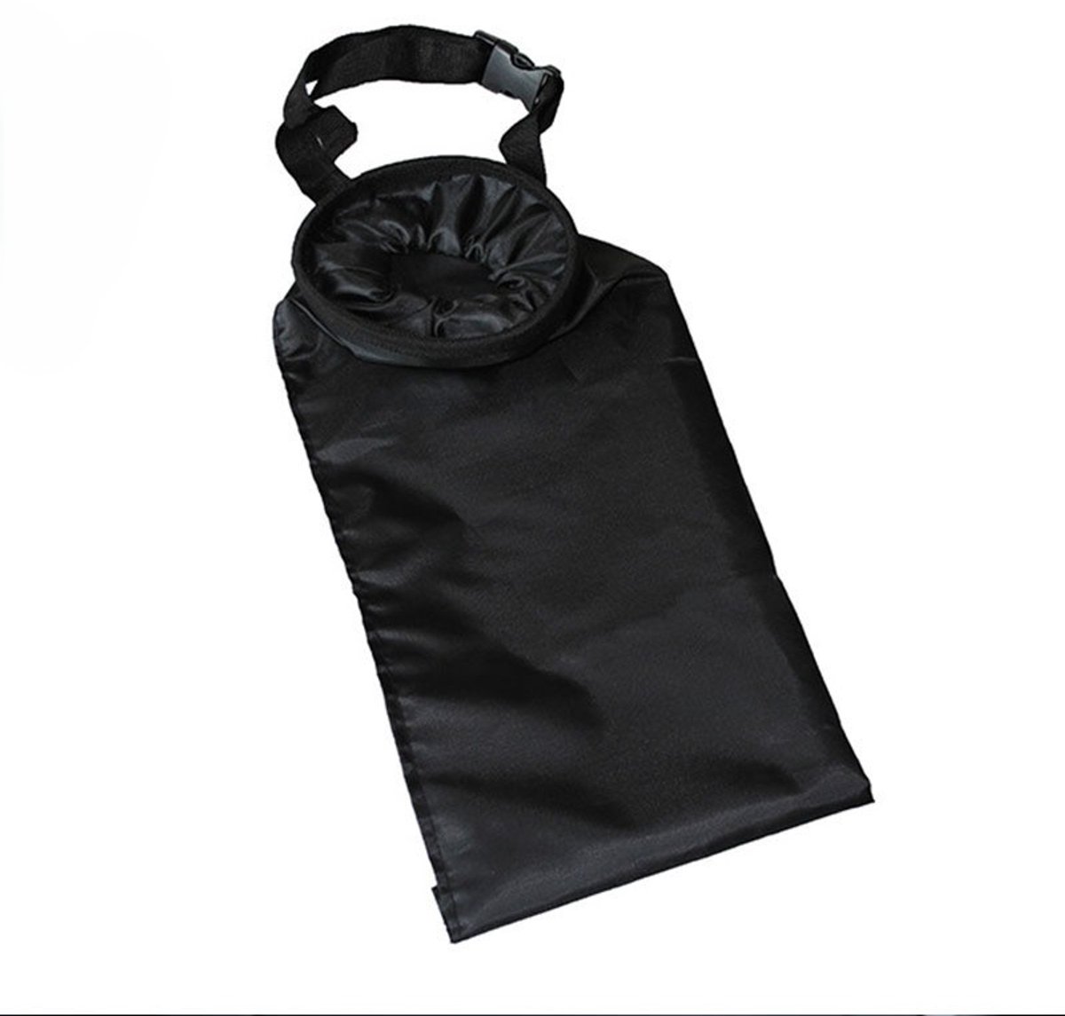 Auto prullenbak - Ophangbaar - Hoofdsteun afvalzak - Auto Organizer - Draagbaar en Opvouwbaar afvalbakje - 18×38cm - zwart