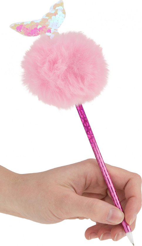 Stylo licorne à pompon