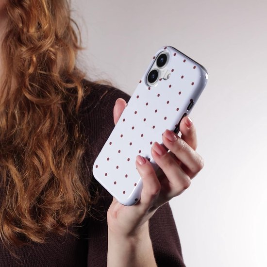 Selencia Hoesje - Geschikt voor Apple iPhone 18 Pro / 17 Pro - Backcover - Happy Dots Digital Sky