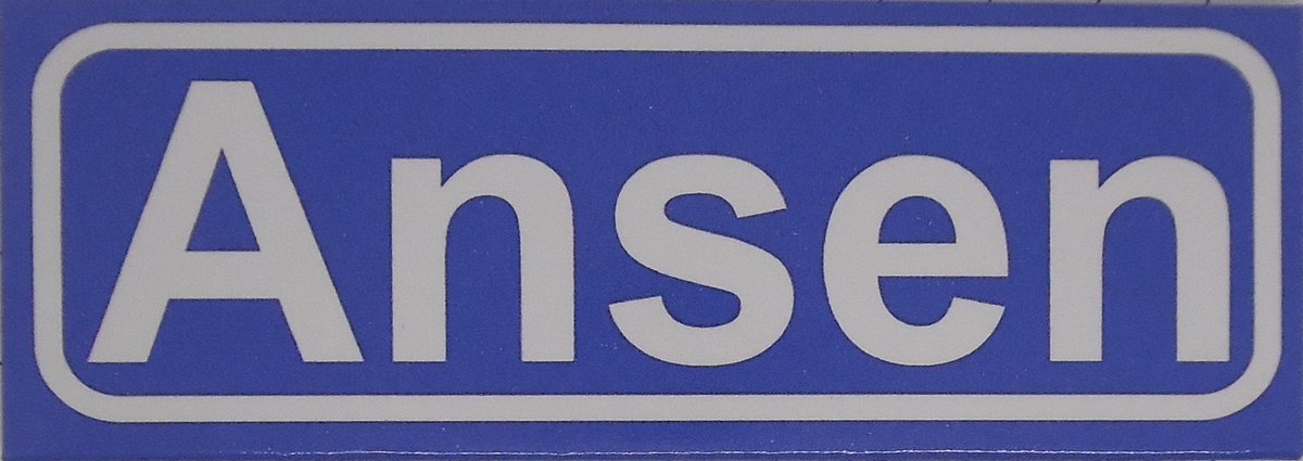 Souv© - koelkast magneet - plaatsnaam bord - kombord - souvenir - koelkastmagneetje - relatiegeschenk Ansen