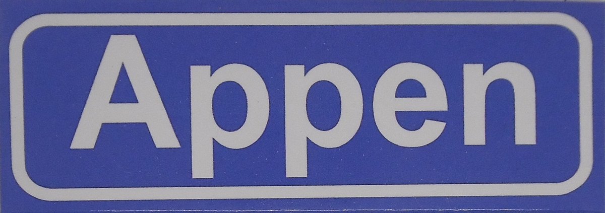 Souv© - koelkast magneet - plaatsnaam bord - kombord - souvenir - koelkastmagneetje - relatiegeschenk Appen
