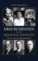 Boekomslag met portretten van drie vrouwen en drie mannen, titel: Drie Russinnen en de seksuele kwestie.