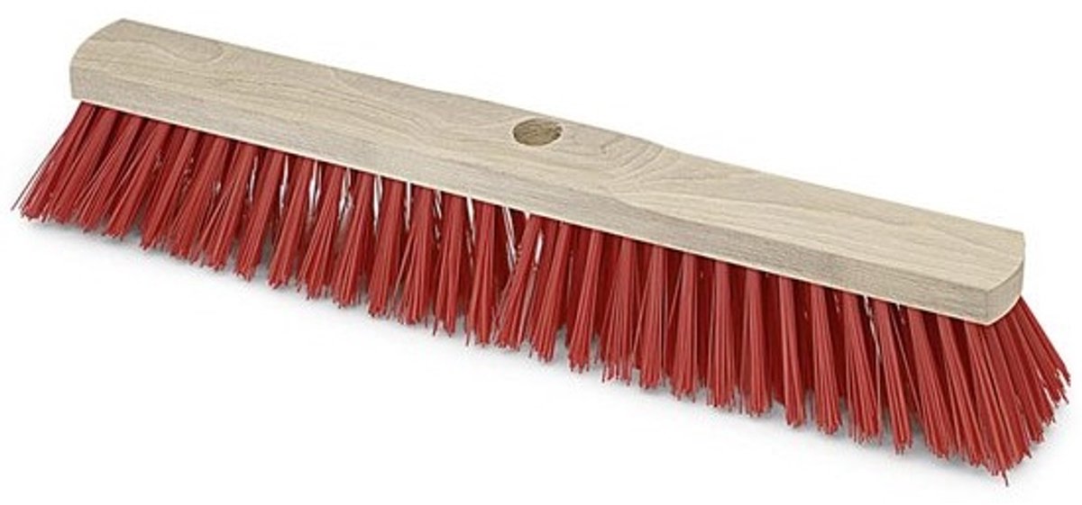 Zaalbezem 60 cm Elaston met Zadelhouten Handvat