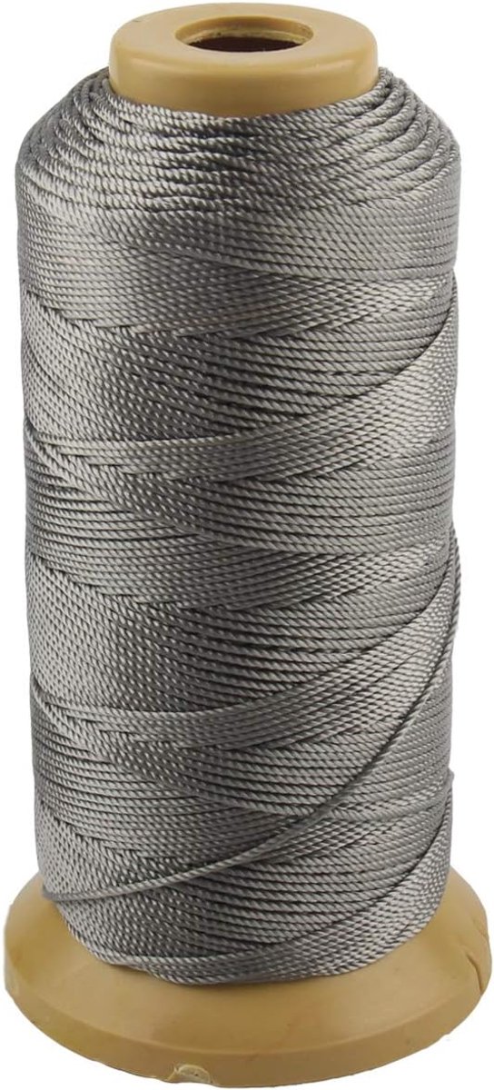 Nylon Touwkoord voor Tuinieren Markering van Doe-het-zelfprojecten Crafting Metselwerk (1 mm-656 voet, Grijs)