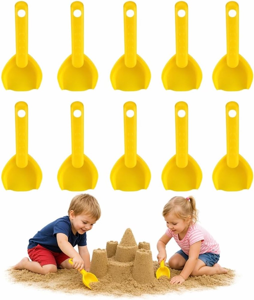12-delige strandbuddelset voor kinderen, 17 inch zandschoppen van kunststof, zandspeelgoed voor strand, tuin en sneeuw, outdoor-bouwspeelgoed voor kinderen