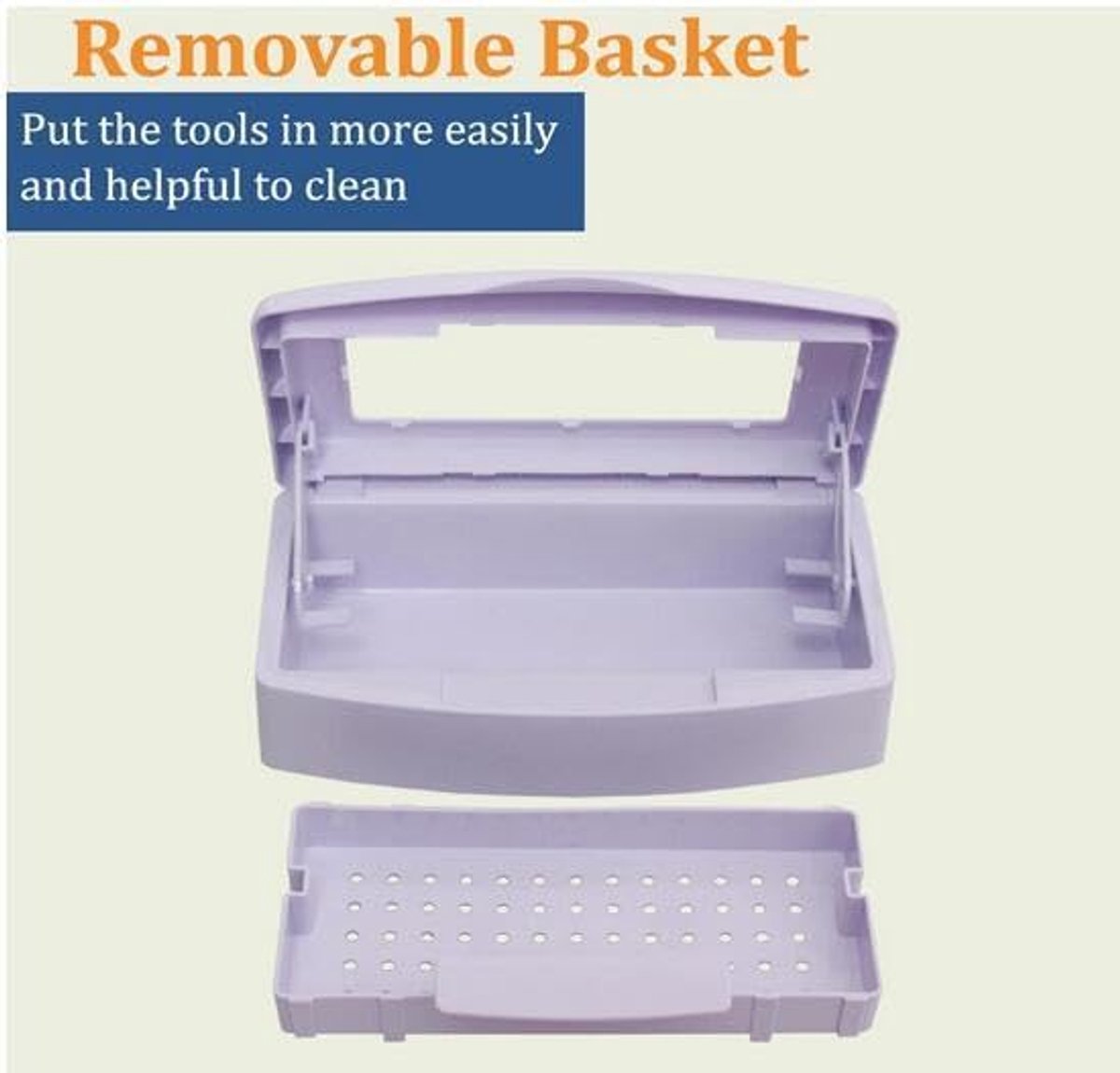 Tool Sterilisatiebox, plastic sterilisatieschaal voor pincet, wimperextensies, haarsalon, spa, nagelinstrument voor schoonheidsspecialiste