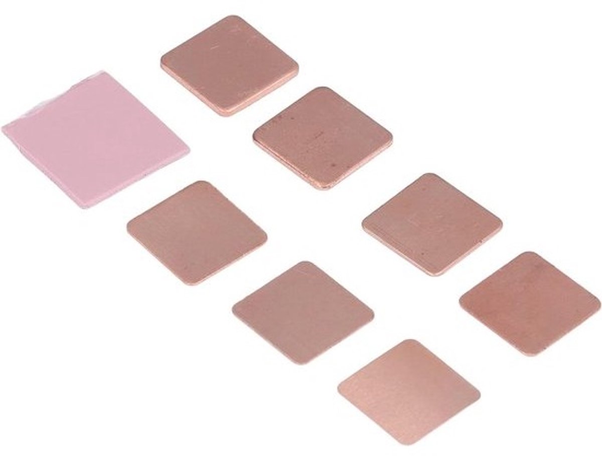 70PCS Koperen Heatsink Lakens Koeling Thermische Shim - Koeler - Koperen Pad - Heatsink Thermische Pad - met 10PCS Siliconen Pads voor Notebook Chipset