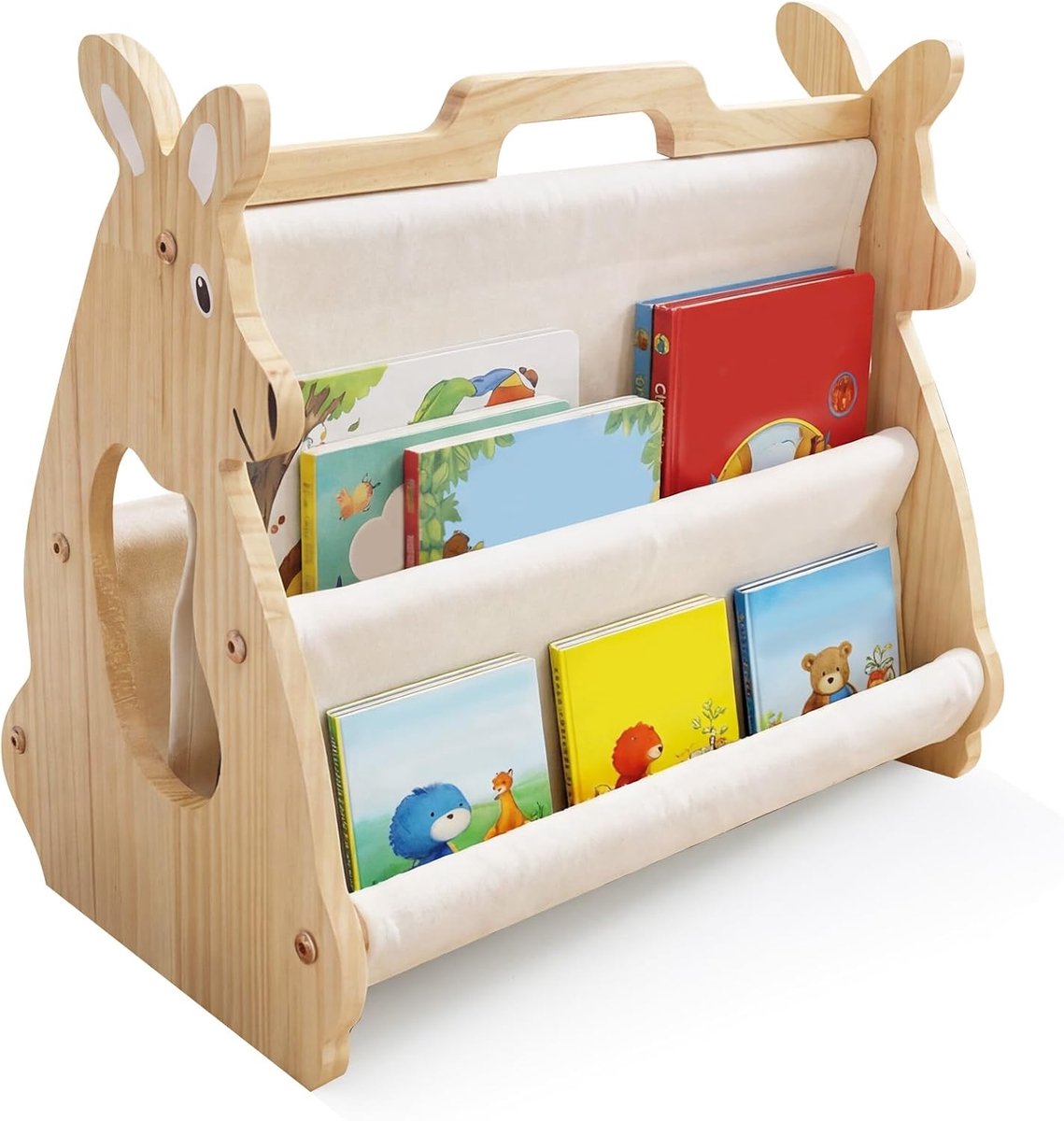 Kinderboekenrek van hout