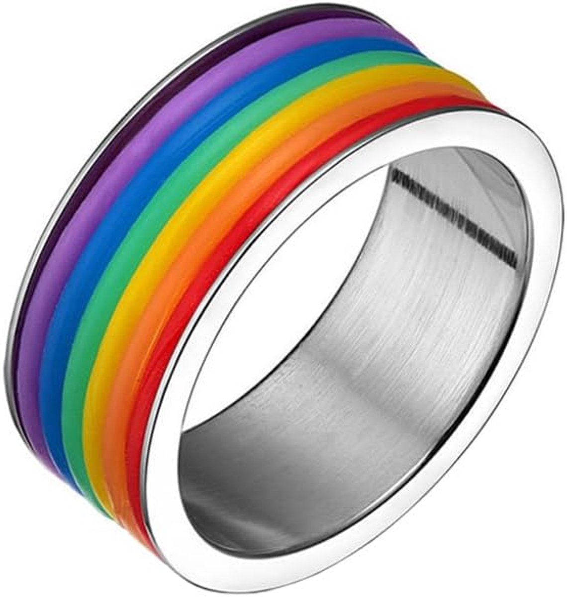Heren ring edelstaal Rubber 9mm-18mm