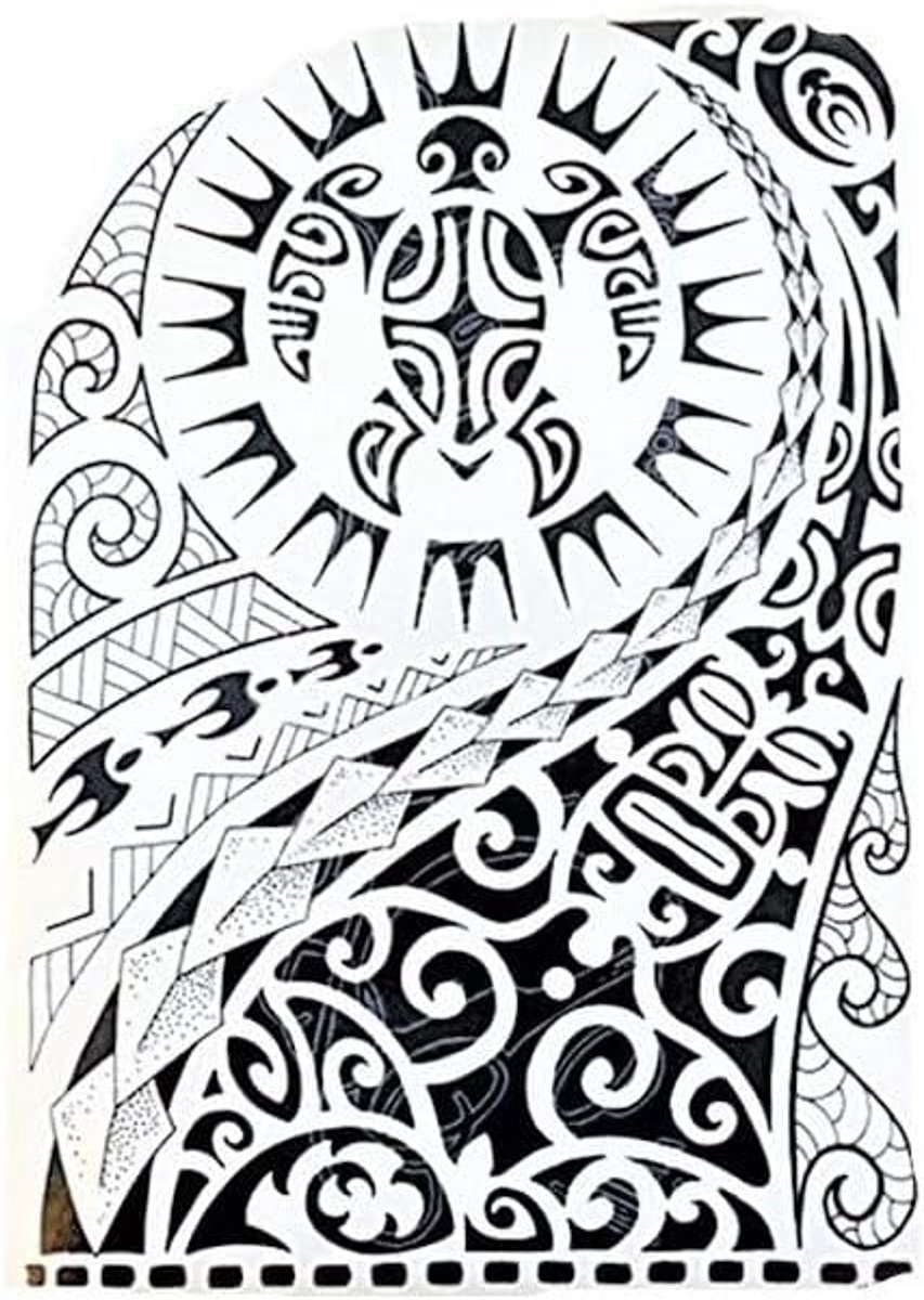 Tijdelijke tribal Tattoo Maori Design Tattoo Schildpad Tattoo Tribal Plaktatoo