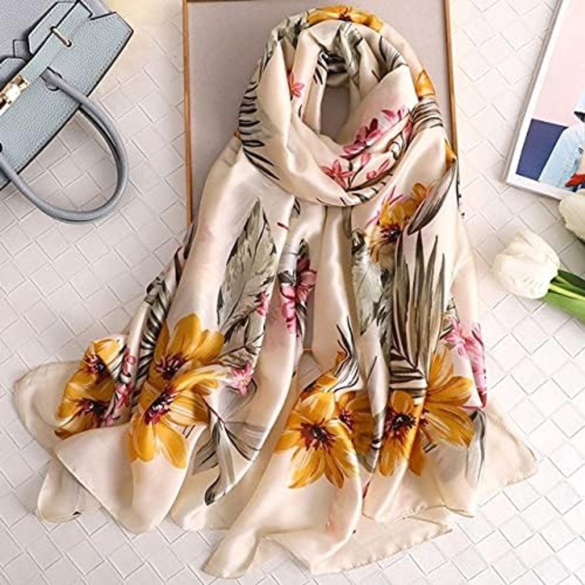 Scarf Silk Scarf Ladies Simple Shawl And Shawl Fashion Sunscreen Scarf Head Scarf Ladies Shawl