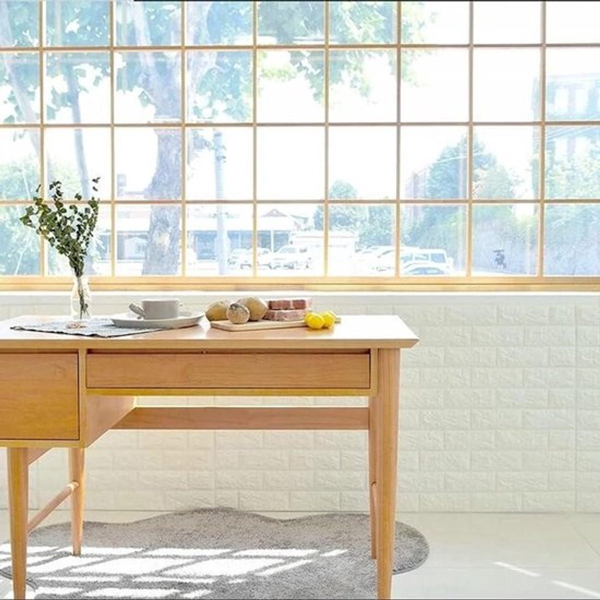 3D Wall Panels Self-Adhesive 70 cm x 10 m Stone Look Brick Waterproof Wall Sticker Wallpaper for Kitchen Bedroom Living Room TV Decor Background