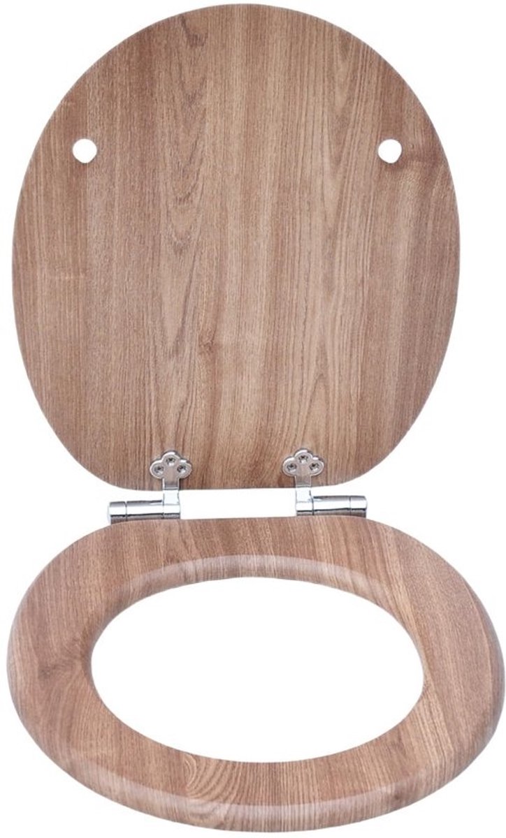 WC-bril met Softclose - Stevige Houten Toiletzitting - Zwart