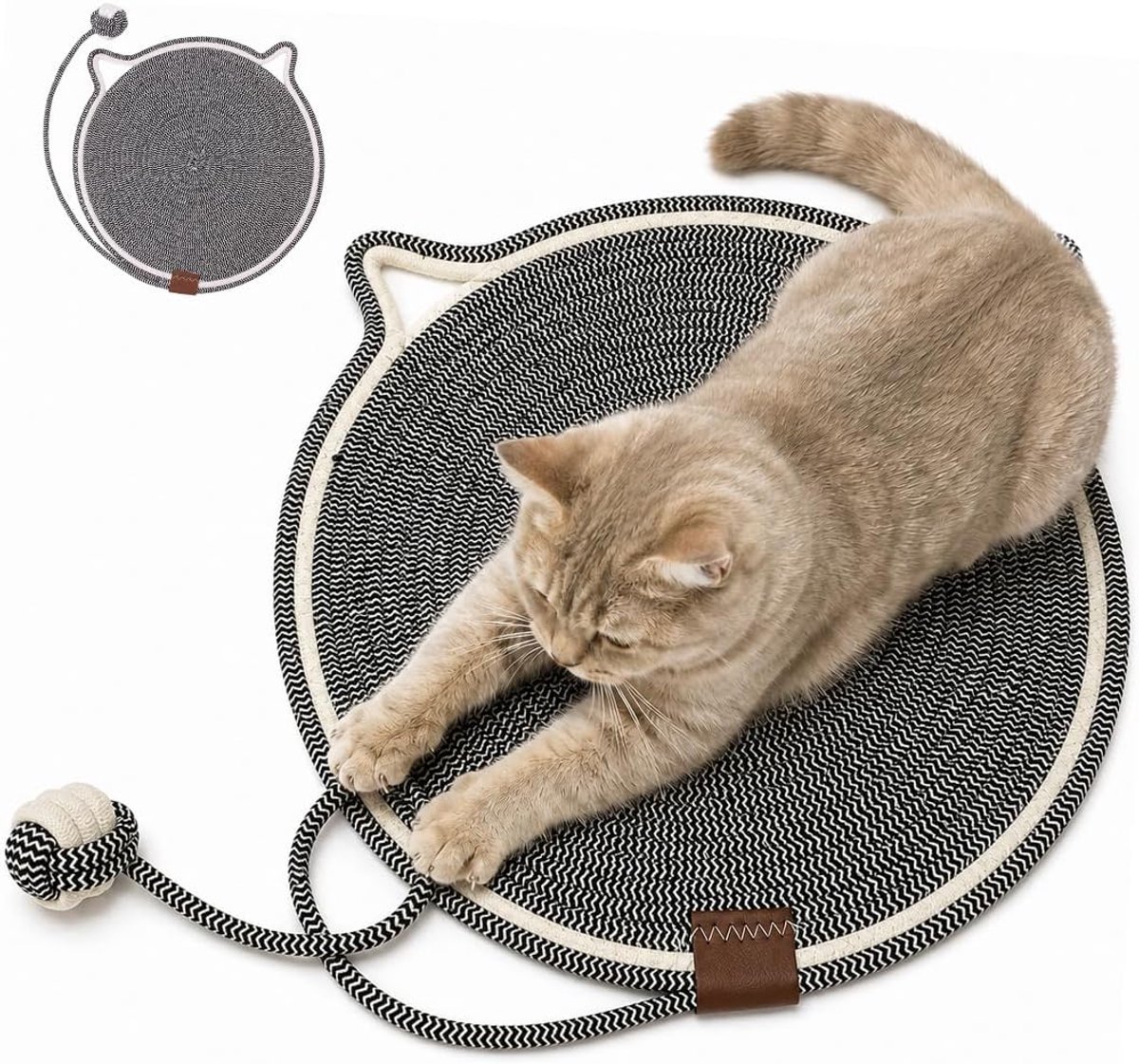 1 stuk krabmat kat met rustkussen, krabbal en slaapmat voor katten, wasbaar en duurzaam ter bescherming van meubels