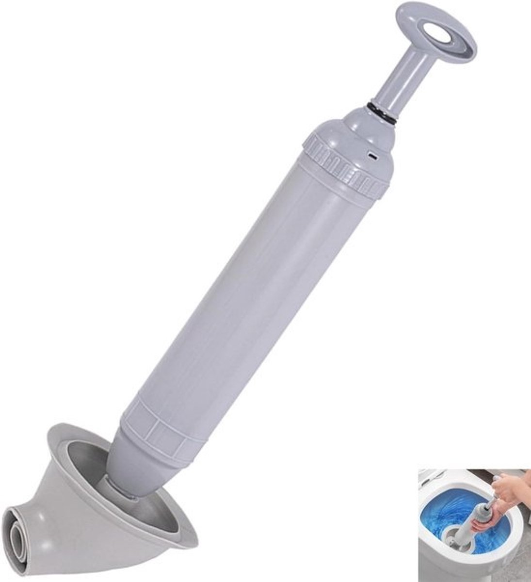 Inovra Plus - Reinigingspomp voor hogedruk-toilet en afvoerreiniger voor badkamer - Met zuiger en hogedrukpomp - Effectieve oplossing bij onvoldoende afvoer - Ontstopper voor diverse leidingen
