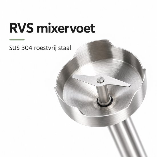 Staafmixer 800W – Regelbare Snelheid – Afneembare RVS-Mixvoet – Voor Soep, Smoothies en Sauzen – Zwart van JustCook — afbeelding 3