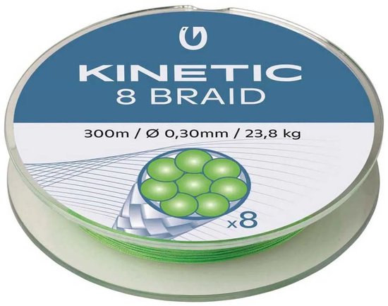Kinetic 8 Braid - Fluo Green - 300m - 0.14mm - 11.5kg - Gevlochten Lijn - Groen van Kinetic — afbeelding 4