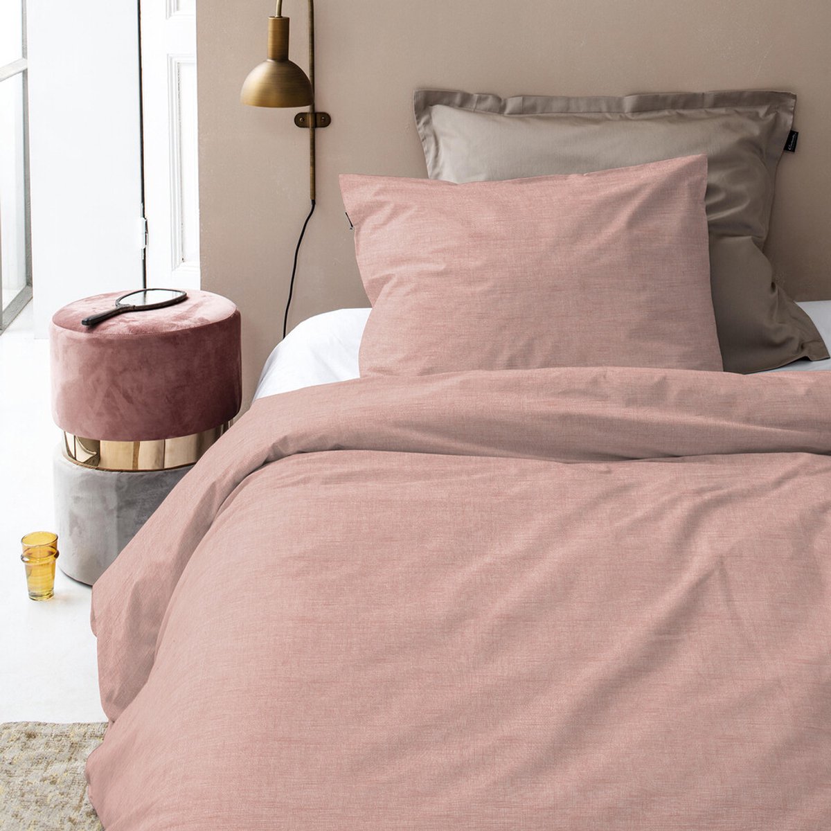 Cinderella Lyn 1-persoons dekbedovertrekset 135x200cm katoen roze + 1 kussensloop 60x70