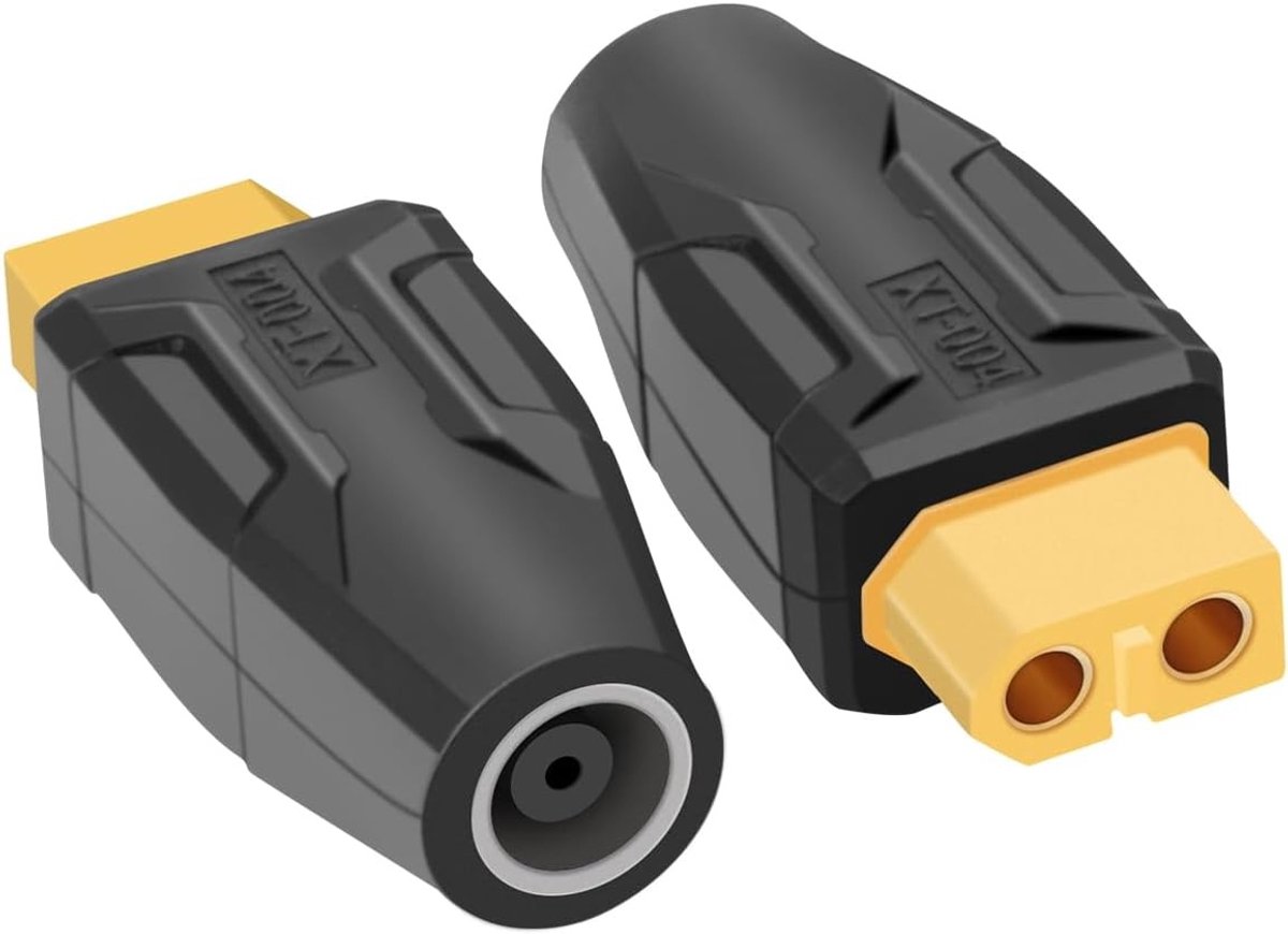 Adapter XT60 naar DC7909, XT60 Female naar DC 7.9mm x 0.9mm Female zonder Draad voor RC Auto, FPV Drone en LiPo Batterijen (2 Stuks) - Ideaal voor Laptop Voeding en Elektronische Toepassingen