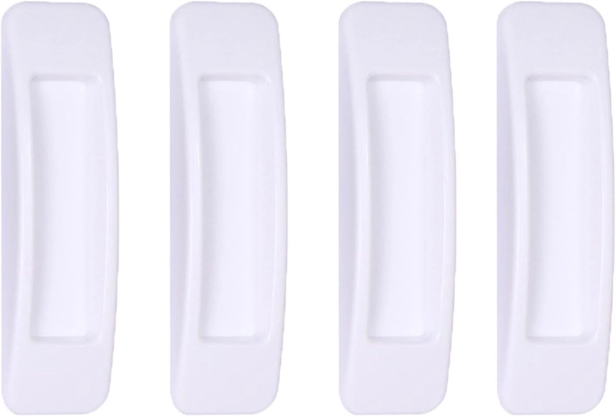 Set van 4 Zelfklevende Handgrepen voor Schuifdeuren, Raamdeuren en Keukenkastjes - Wit, Ideaal voor Meubels en Interieurdecoratie