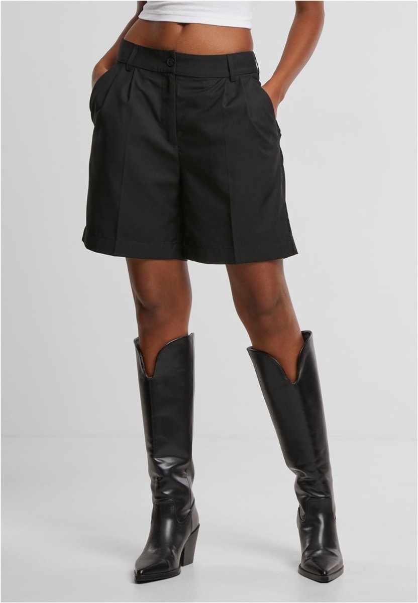 Urban Classics Geplooide Bermuda Dames Shorts – 32 Zwart