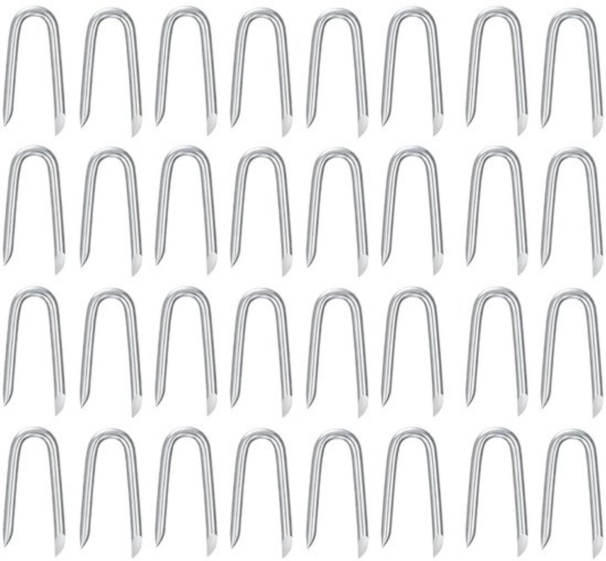 KINGLAKE Gegalvaniseerde Tuin U Pegs Nietjes Metalen Tuin U Pins Gras Anker voor het veiligstellen van onkruid landschap stof, netten, fleece, grondplaten Short