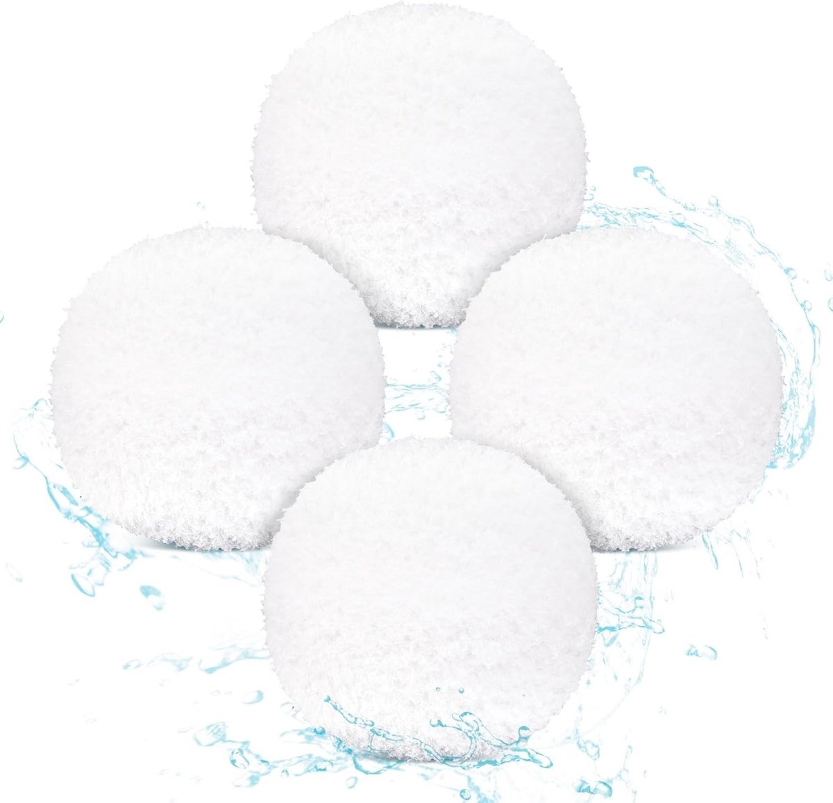 Set van 4 Absorberende Schuimballen voor Spa en Zwembad, Ideaal voor Schuimreiniging en Ontkalking van Badkuip
