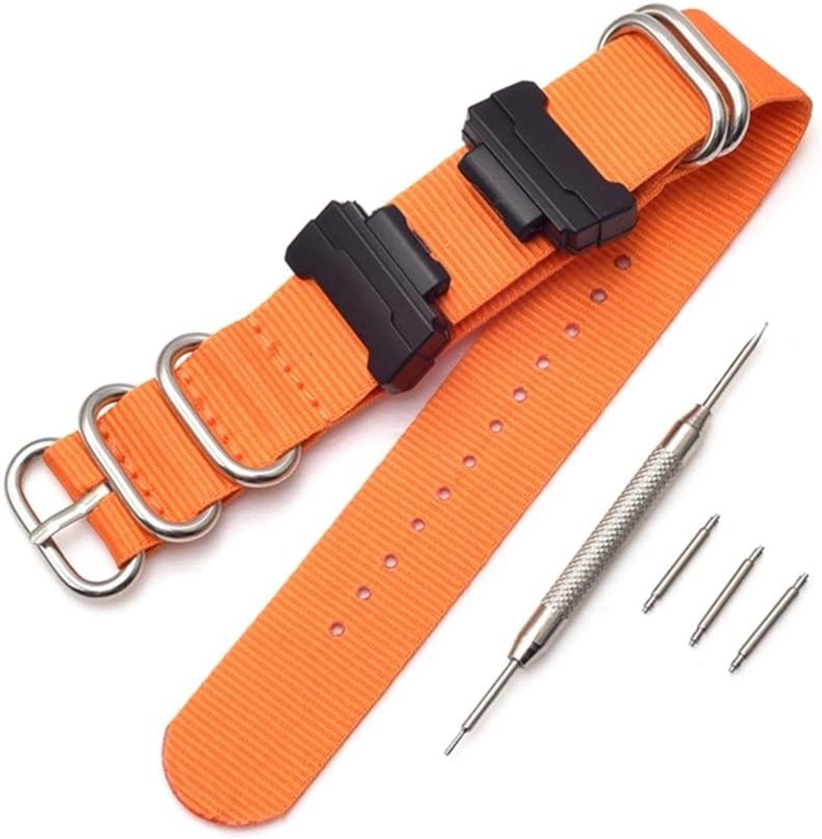 Nylon NATO Strap voor Casio G-Shock Horloges - Duurzame Armband voor Mannen met Adapters, Geschikt voor GA-110, GA-120, GA-400, GD-100, DW-5600 en GLS-8900
