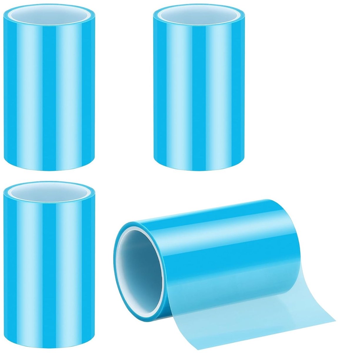 Traceless Epoxy Tape voor DIY Projecten, 4 Rollen 7.5cm x 5m, Ideaal voor Hars Crafting en River Tables